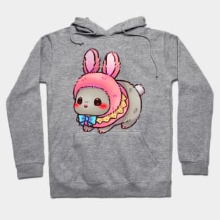 Bunny in Pink Hat Hoodie